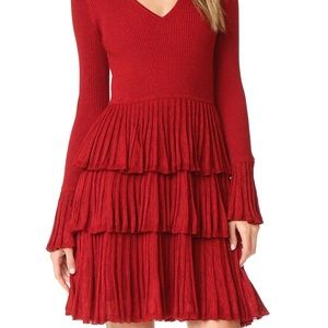 Diane Von Furstenberg red knit dress